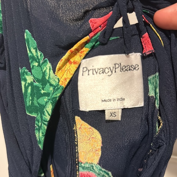 Privacy Please Navy Tropical Romper XS - Picture 3 of 3